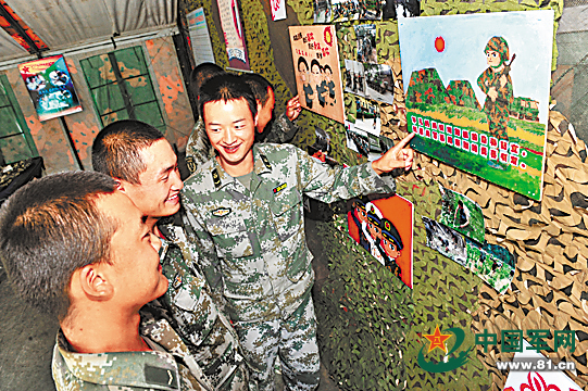 陆军第38集团军某装甲团野营村,该团精心构建的野战文化就像励志诗篇