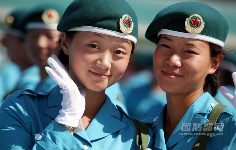 共和国女兵阅兵场上最靓丽的风景线