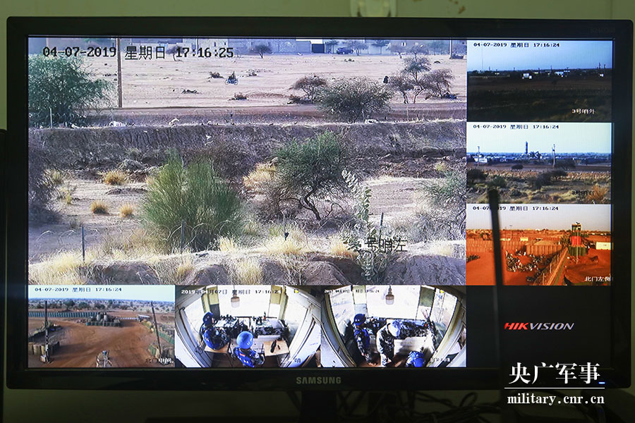 摄像头拍到的监控视频画面,能够清楚地观察哨位周边可疑情况.